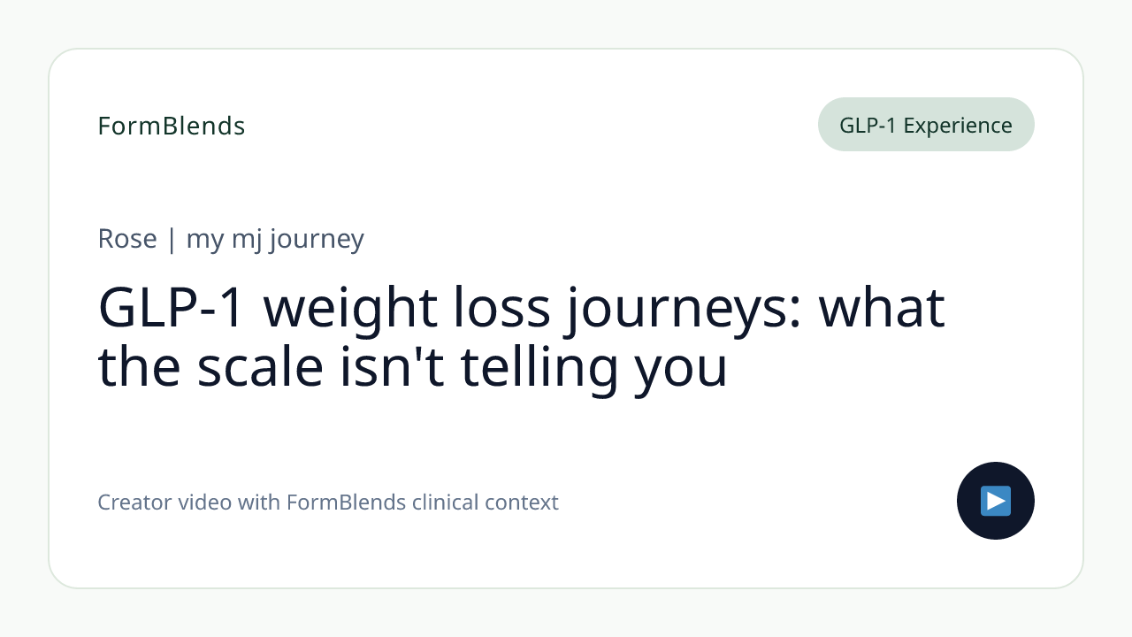 GLP-1 weight loss journeys: what the scale isn't telling you