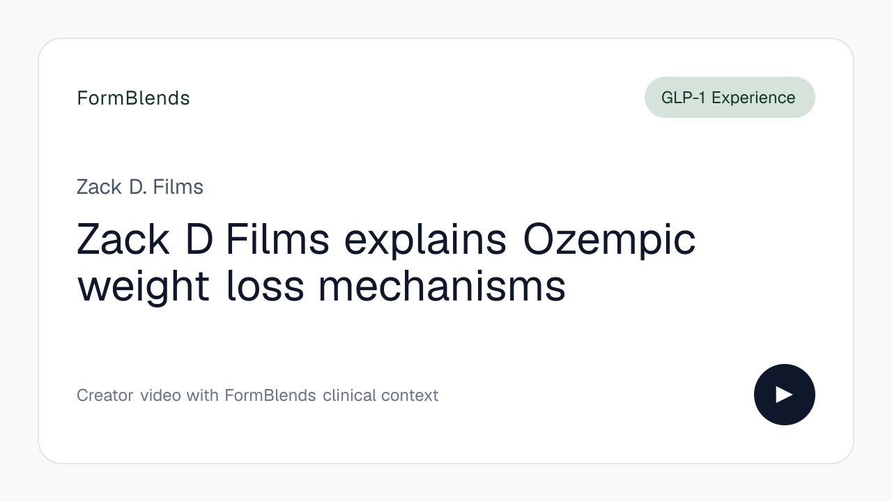 Zack D Films explains Ozempic weight loss mechanisms