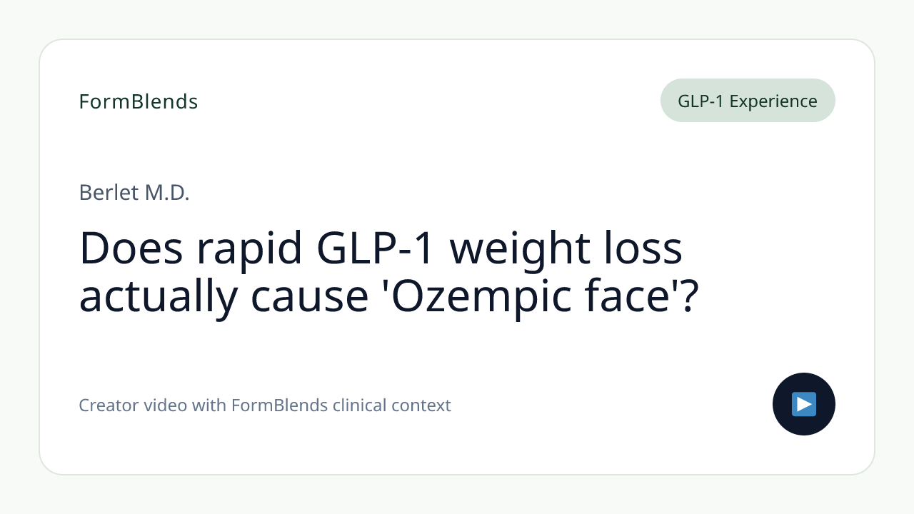 Does rapid GLP-1 weight loss actually cause 'Ozempic face'?