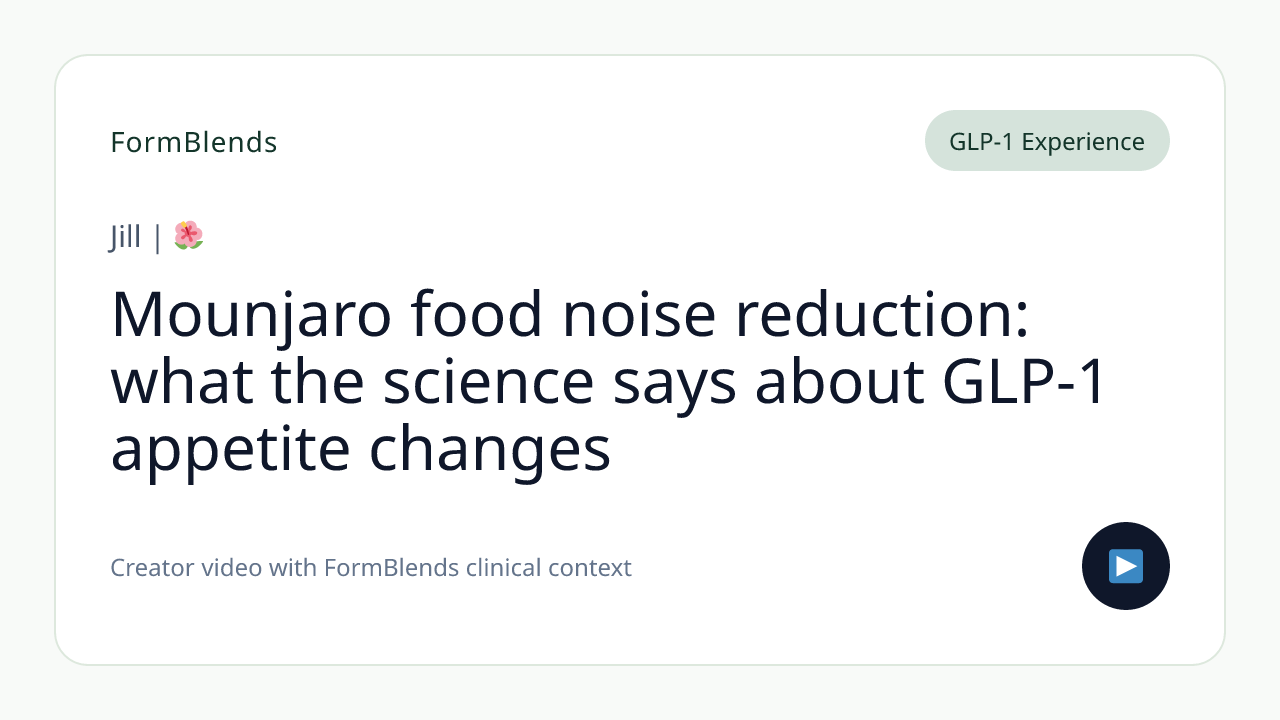 Mounjaro food noise reduction: what the science says about GLP-1 appetite changes