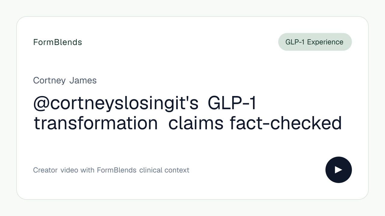 @cortneyslosingit's GLP-1 transformation claims fact-checked