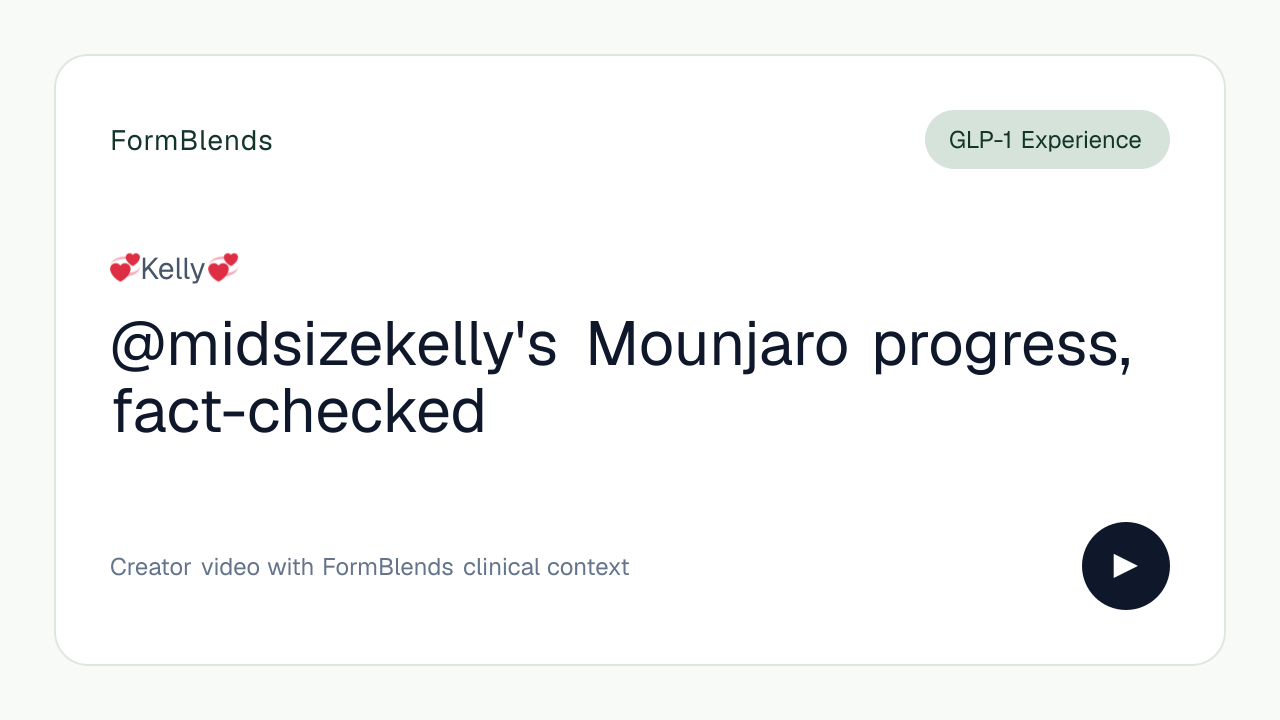 @midsizekelly's Mounjaro progress, fact-checked