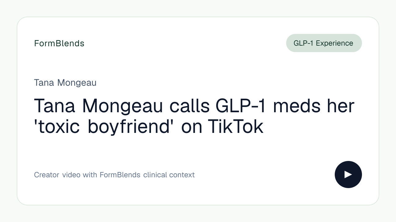Tana Mongeau calls GLP-1 meds her 'toxic boyfriend' on TikTok