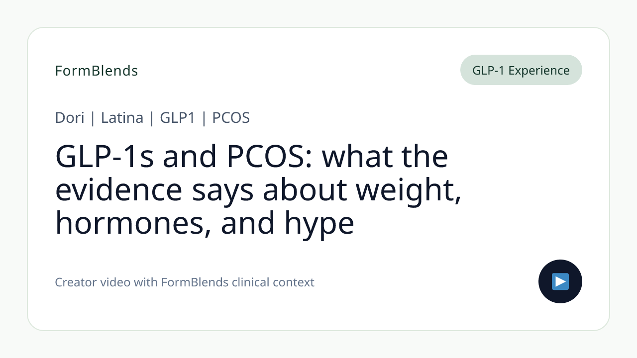 GLP-1s and PCOS: what the evidence says about weight, hormones, and hype