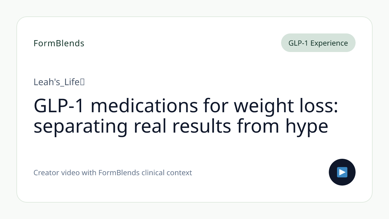GLP-1 medications for weight loss: separating real results from hype
