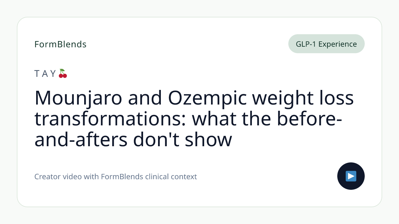 Mounjaro and Ozempic weight loss transformations: what the before-and-afters don't show