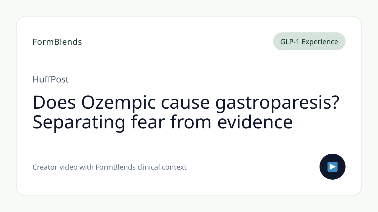 Does Ozempic cause gastroparesis? Separating fear from evidence