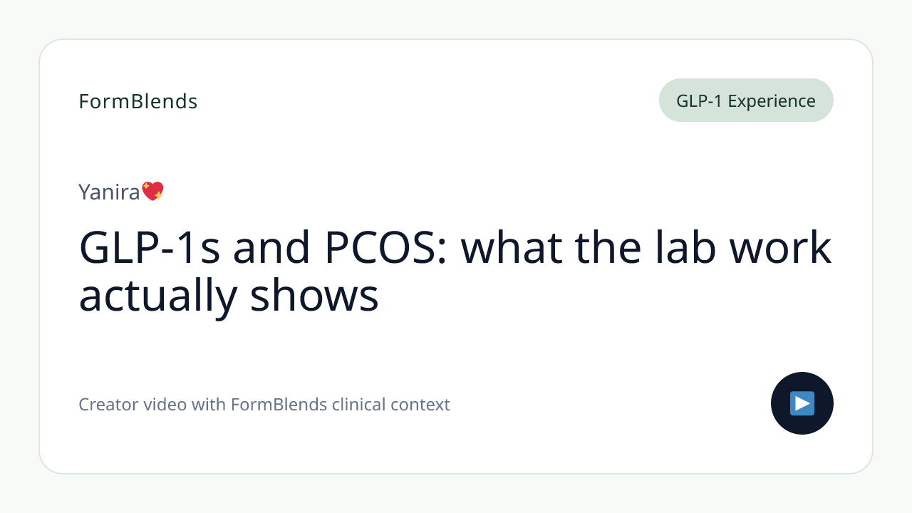 GLP-1s and PCOS: what the lab work actually shows