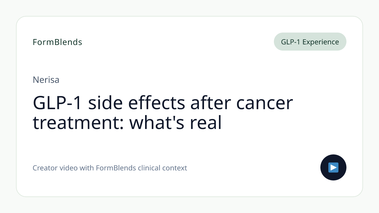 GLP-1 side effects after cancer treatment: what's real
