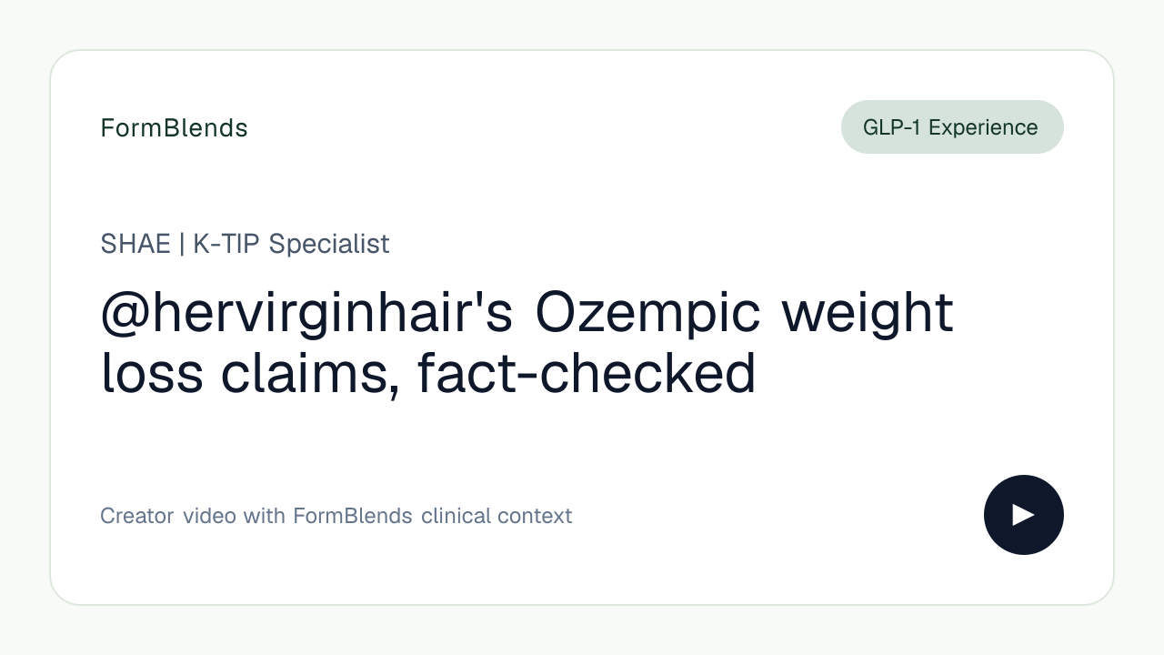 @hervirginhair's Ozempic weight loss claims, fact-checked