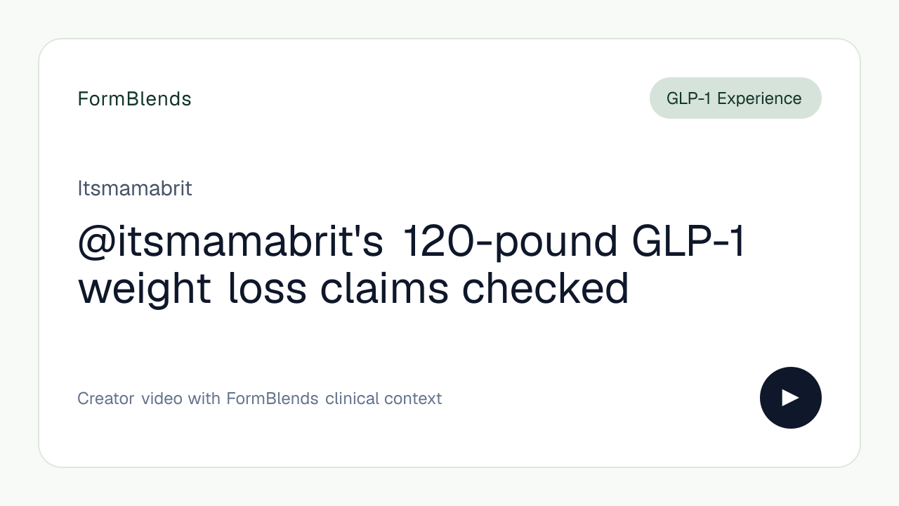 @itsmamabrit's 120-pound GLP-1 weight loss claims checked