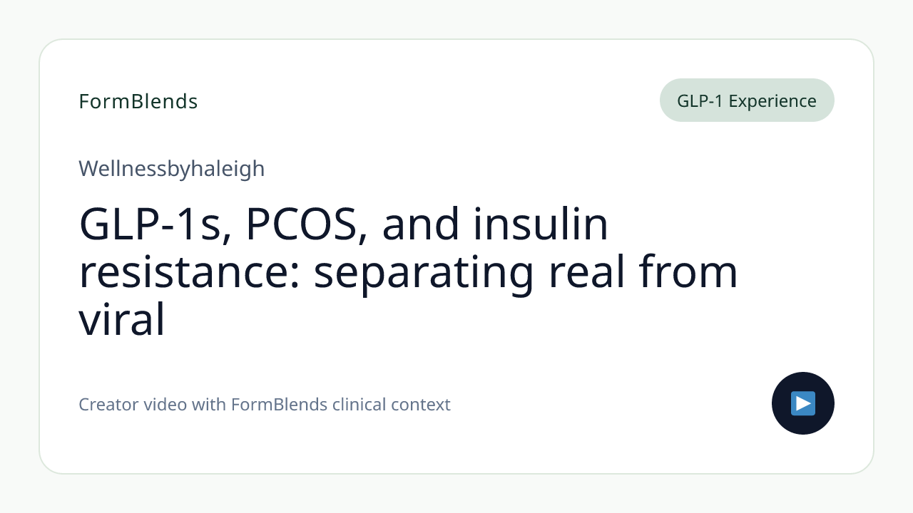 GLP-1s, PCOS, and insulin resistance: separating real from viral