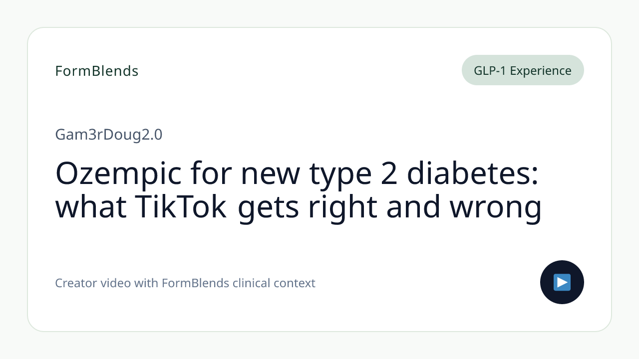 Ozempic for new type 2 diabetes: what TikTok gets right and wrong