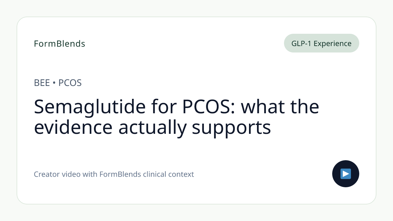 Semaglutide for PCOS: what the evidence actually supports