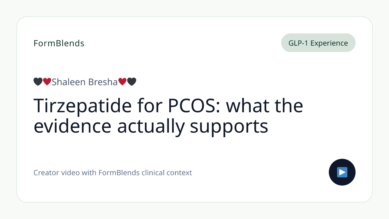 Tirzepatide for PCOS: what the evidence actually supports