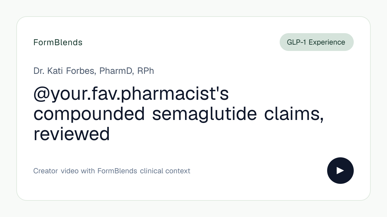 @your.fav.pharmacist's compounded semaglutide claims, reviewed