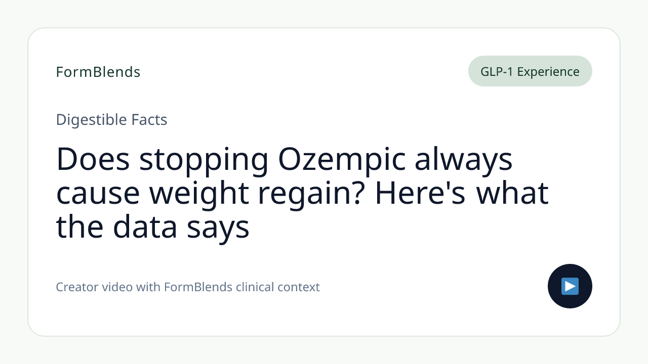 Does stopping Ozempic always cause weight regain? Here's what the data says