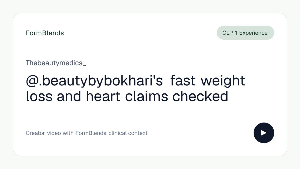@.beautybybokhari's fast weight loss and heart claims checked
