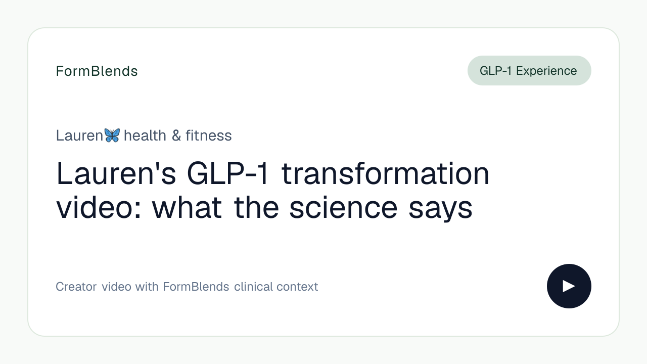 Lauren's GLP-1 transformation video: what the science says