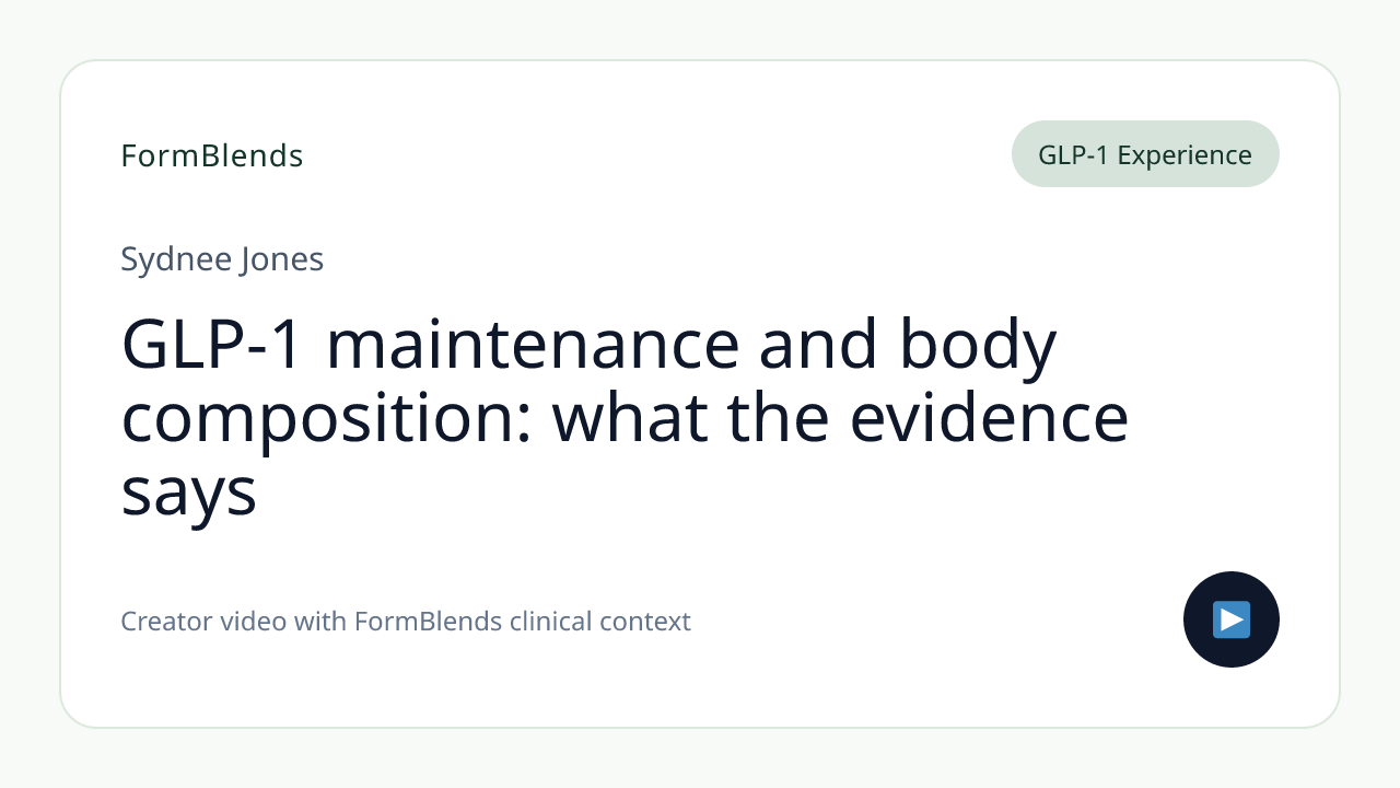 GLP-1 maintenance and body composition: what the evidence says