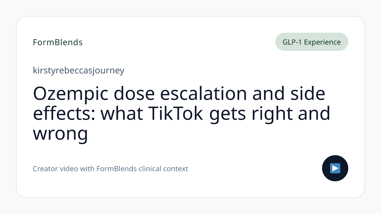 Ozempic dose escalation and side effects: what TikTok gets right and wrong