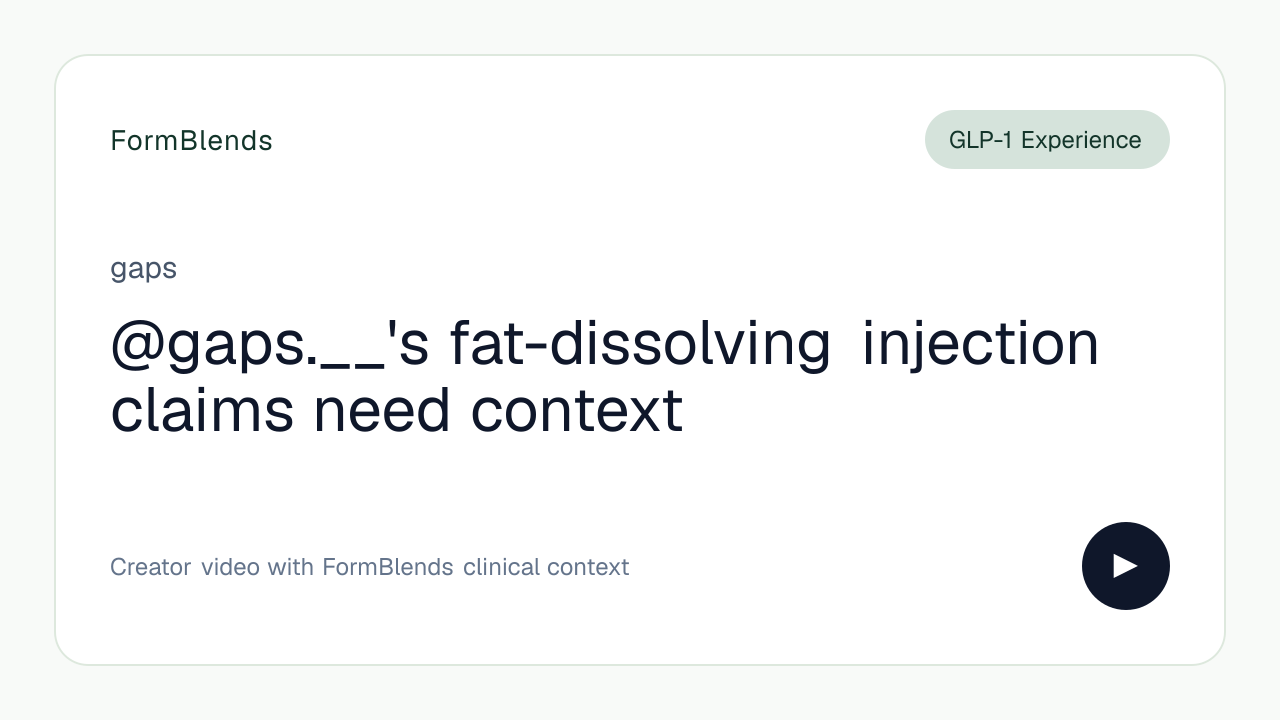 @gaps.__'s fat-dissolving injection claims need context