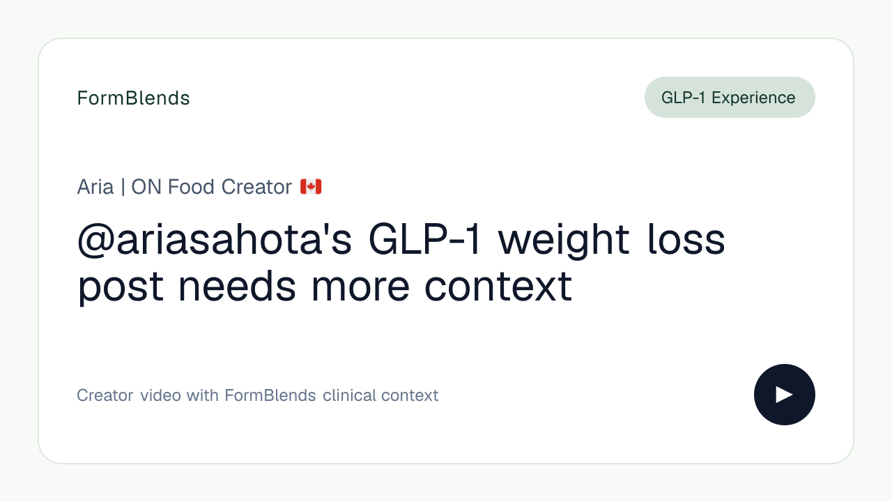 @ariasahota's GLP-1 weight loss post needs more context