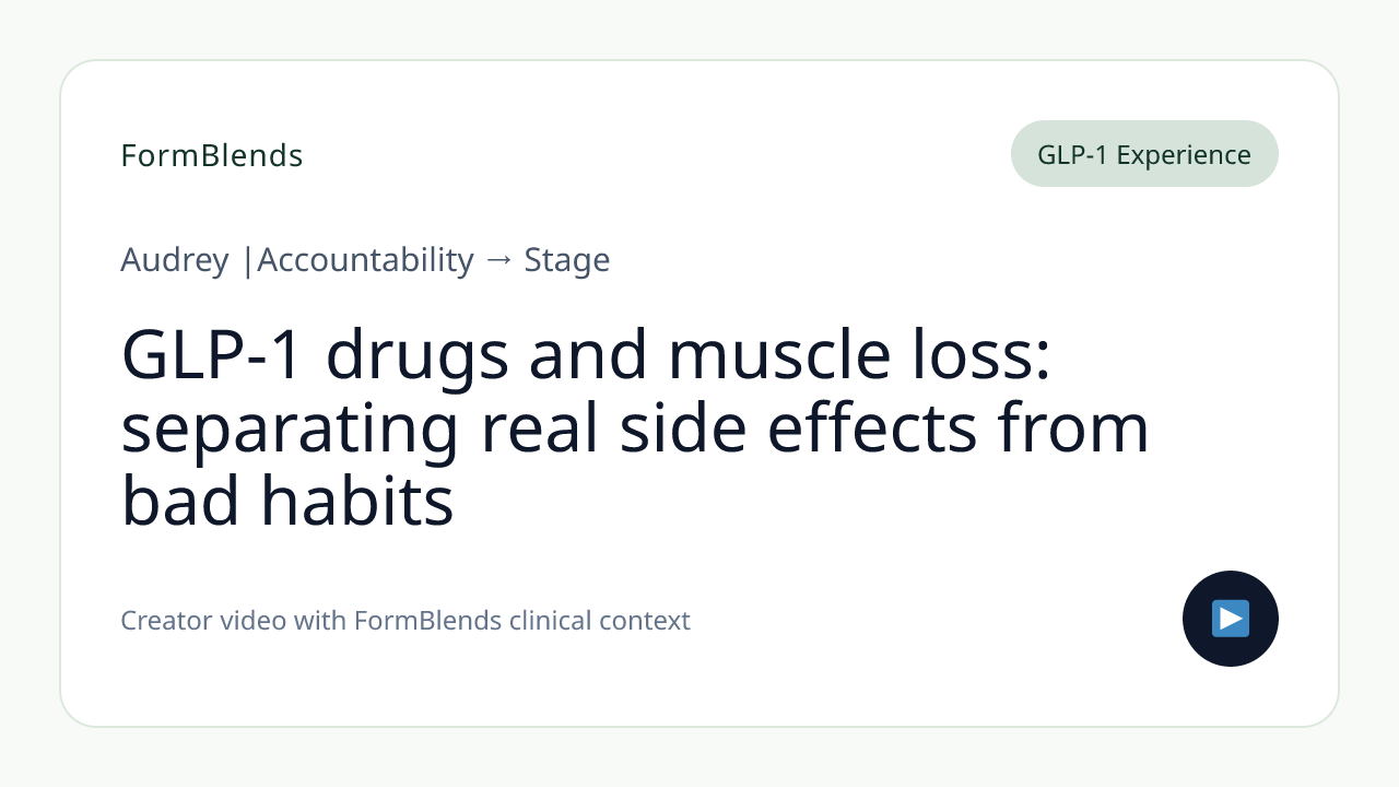 GLP-1 drugs and muscle loss: separating real side effects from bad habits