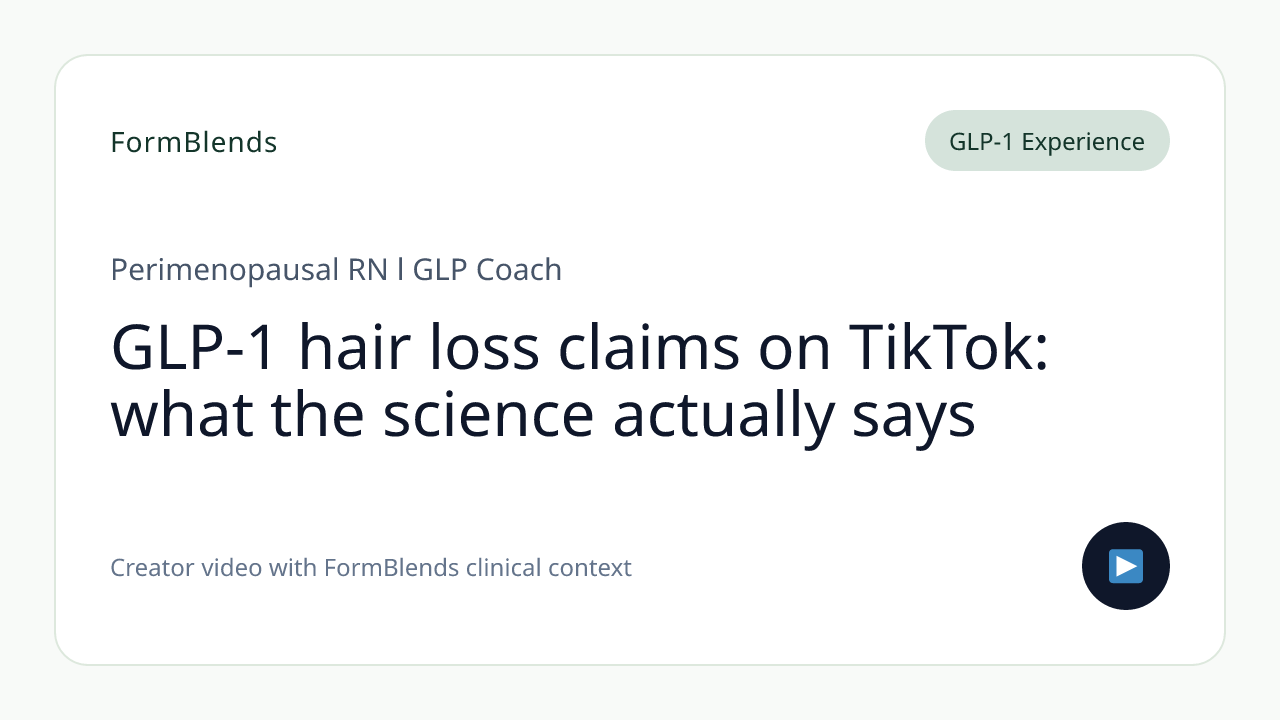 GLP-1 hair loss claims on TikTok: what the science actually says