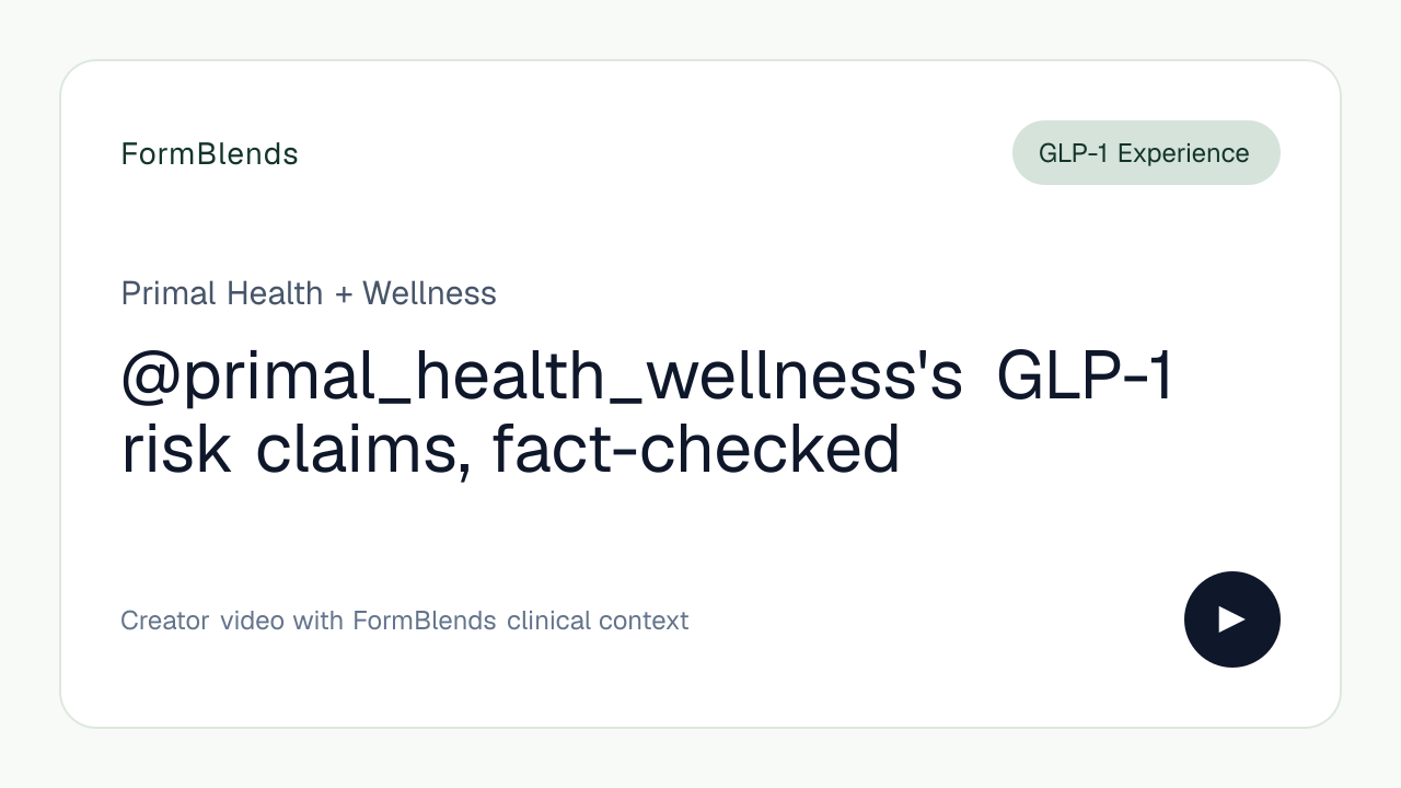 @primal_health_wellness's GLP-1 risk claims, fact-checked