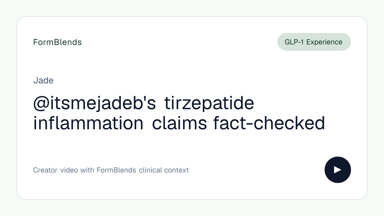@itsmejadeb's tirzepatide inflammation claims fact-checked