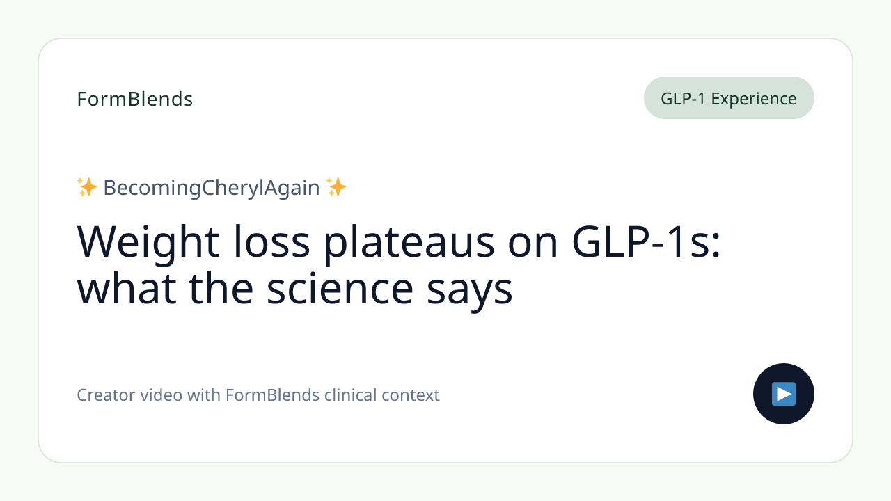Weight loss plateaus on GLP-1s: what the science says