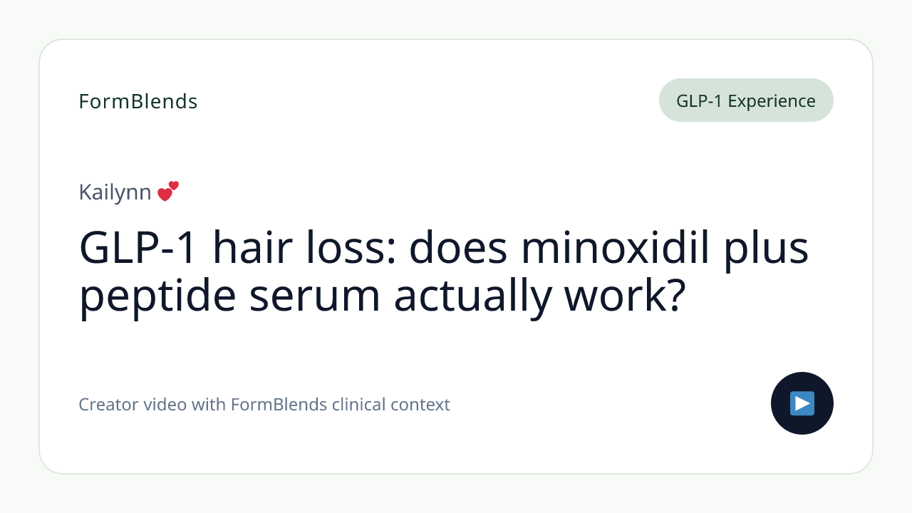 GLP-1 hair loss: does minoxidil plus peptide serum actually work?