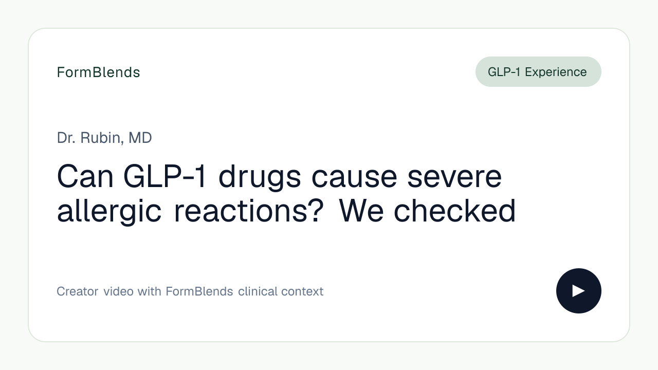Can GLP-1 drugs cause severe allergic reactions? We checked