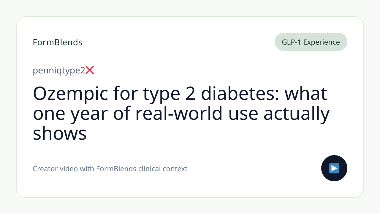 Ozempic for type 2 diabetes: what one year of real-world use actually shows