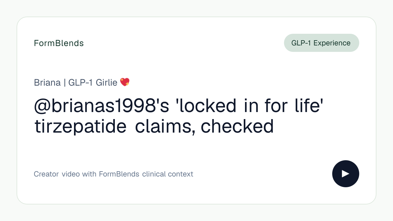 @brianas1998's 'locked in for life' tirzepatide claims, checked