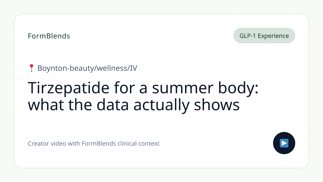 Tirzepatide for a summer body: what the data actually shows