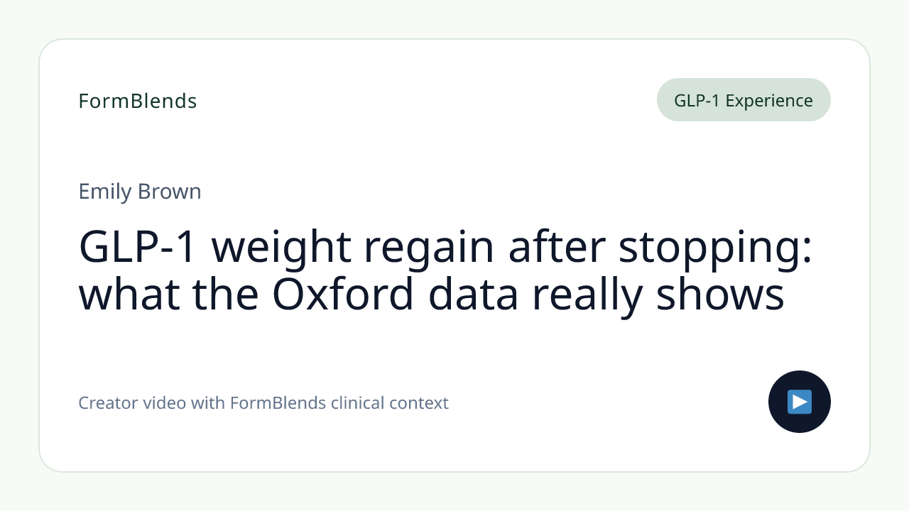 GLP-1 weight regain after stopping: what the Oxford data really shows