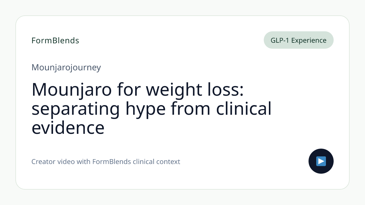 Mounjaro for weight loss: separating hype from clinical evidence