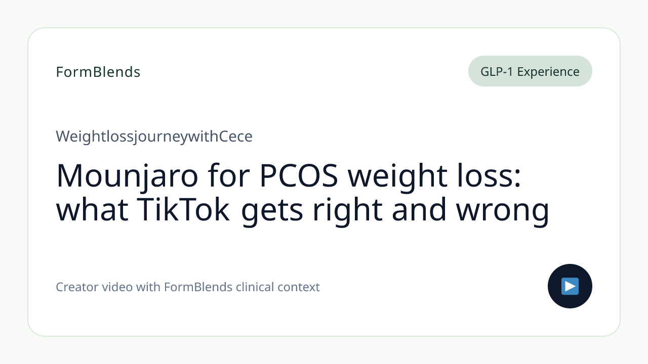 Mounjaro for PCOS weight loss: what TikTok gets right and wrong