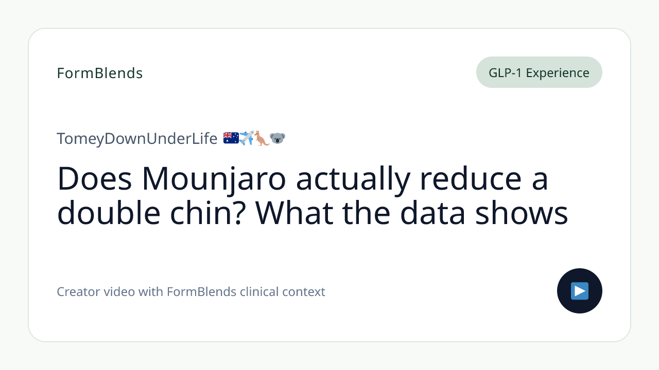 Does Mounjaro actually reduce a double chin? What the data shows