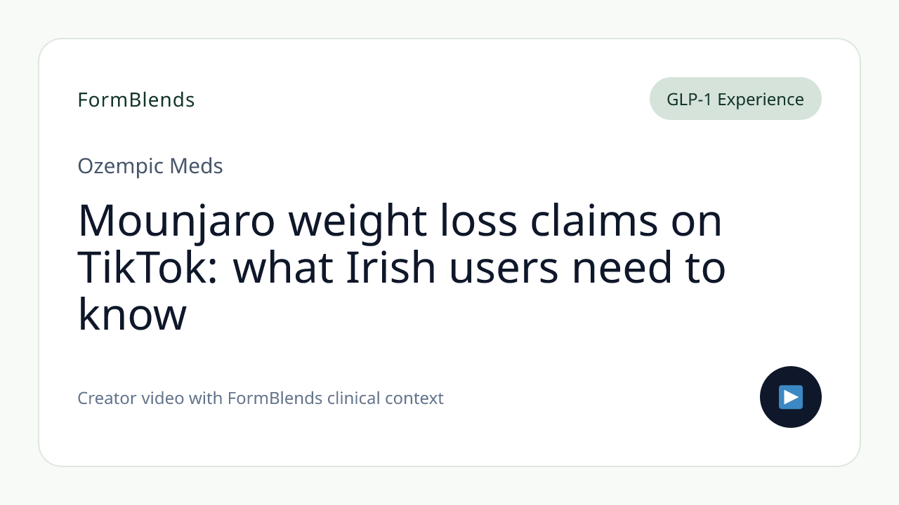 Mounjaro weight loss claims on TikTok: what Irish users need to know