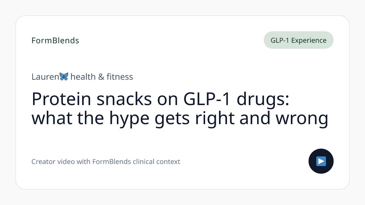 Protein snacks on GLP-1 drugs: what the hype gets right and wrong