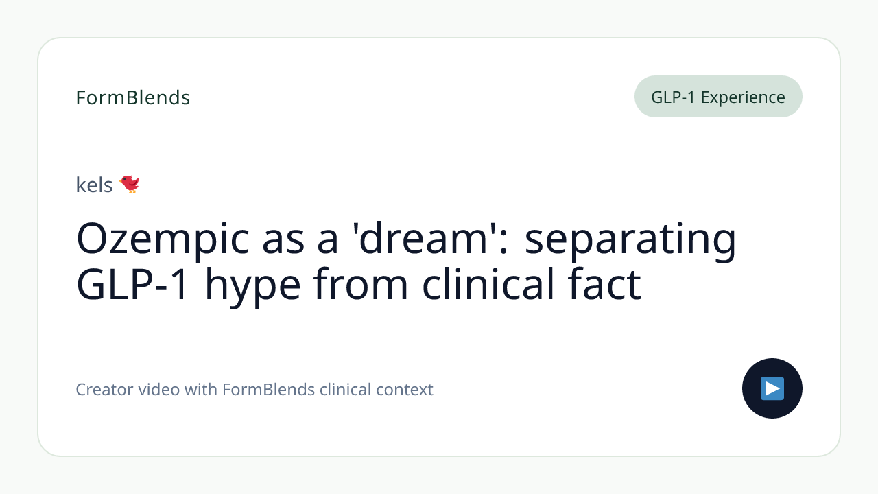 Ozempic as a 'dream': separating GLP-1 hype from clinical fact