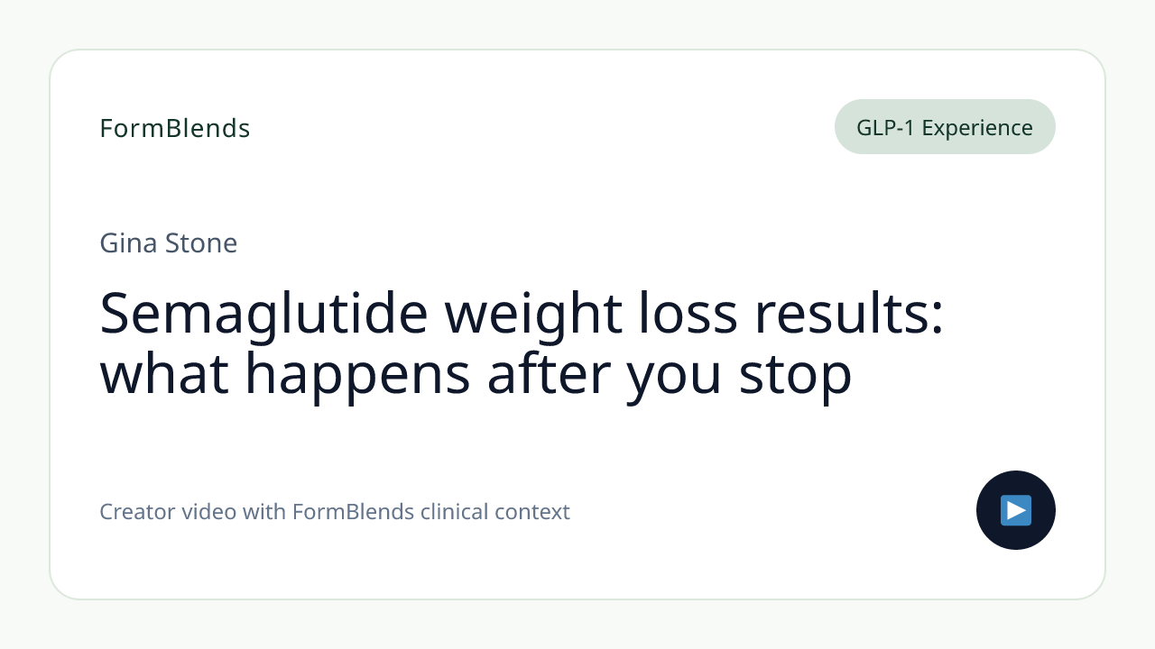 Semaglutide weight loss results: what happens after you stop