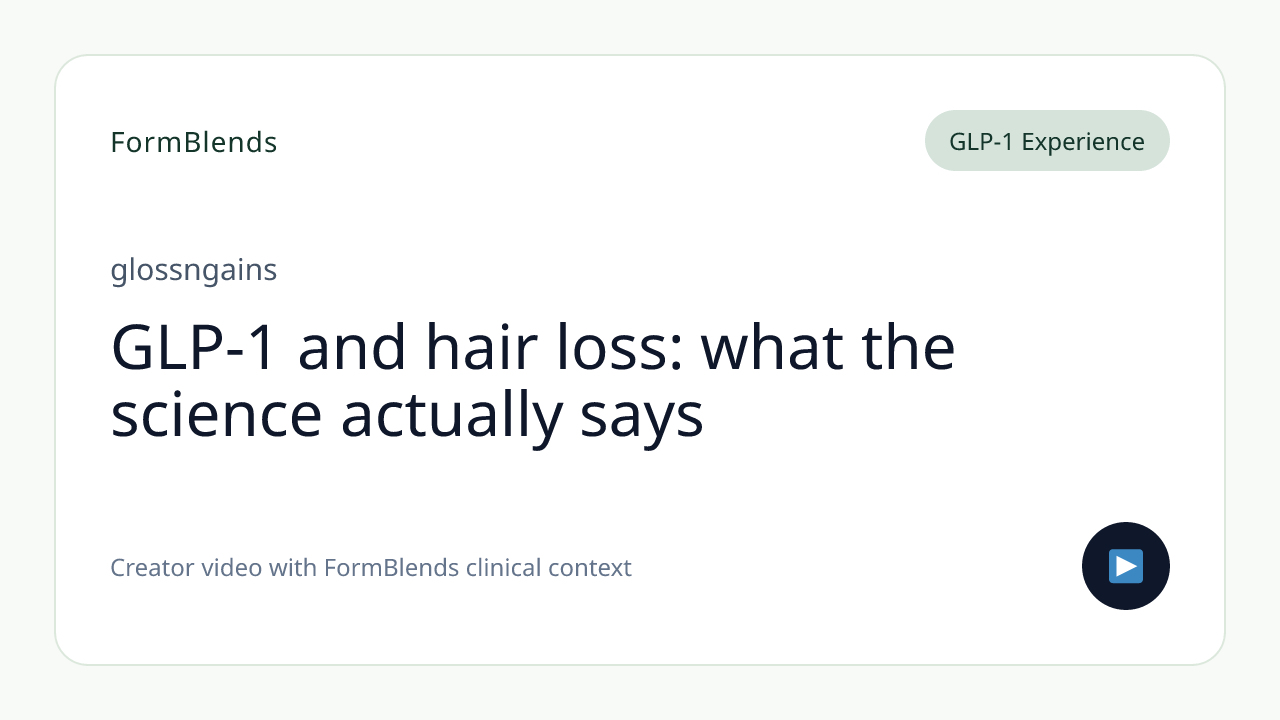 GLP-1 and hair loss: what the science actually says