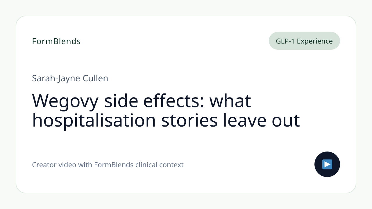 Wegovy side effects: what hospitalisation stories leave out