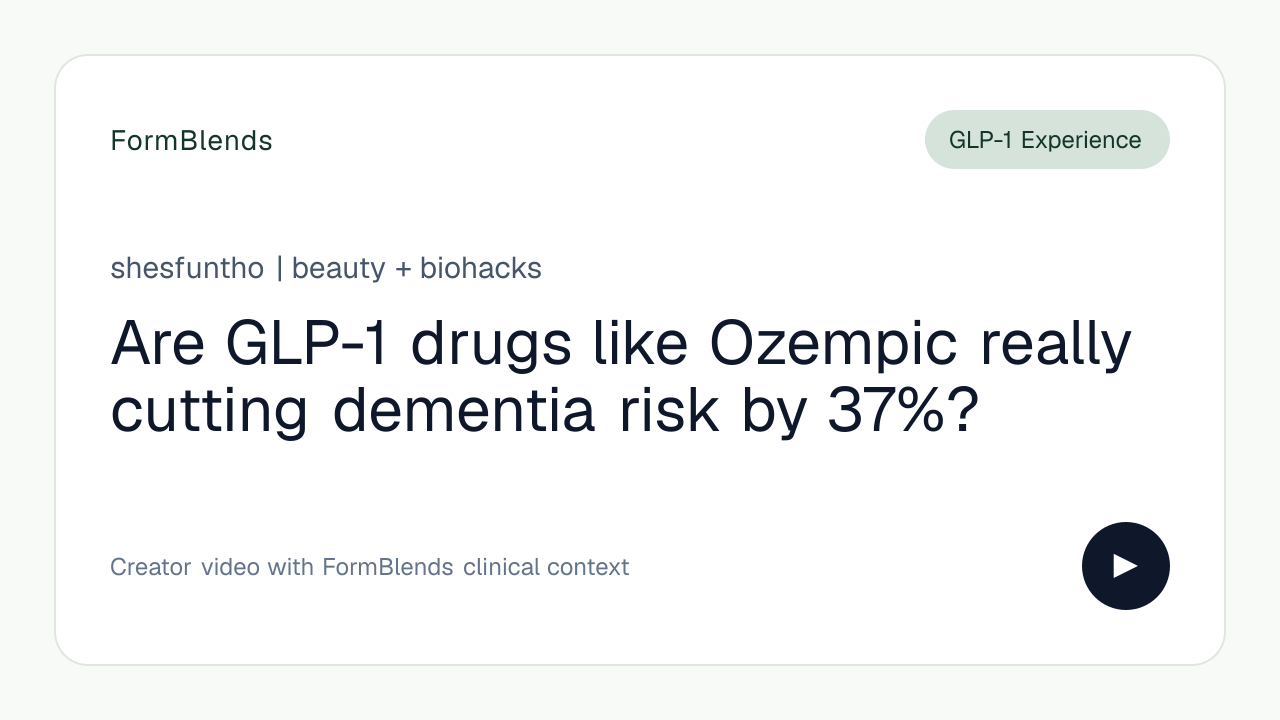 Are GLP-1 drugs like Ozempic really cutting dementia risk by 37%?
