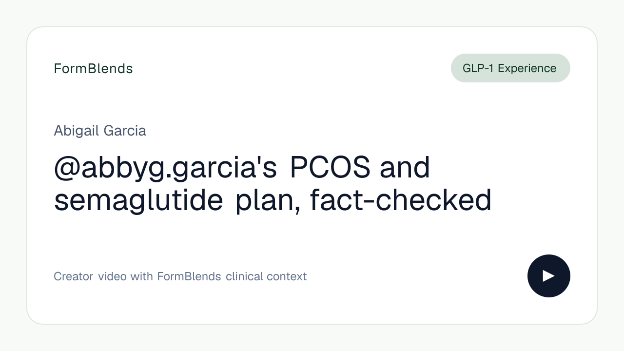 @abbyg.garcia's PCOS and semaglutide plan, fact-checked
