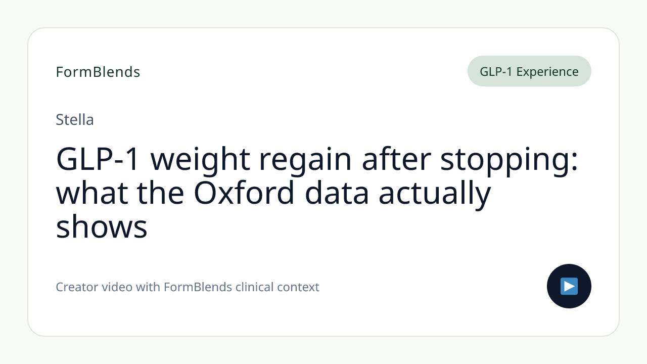 GLP-1 weight regain after stopping: what the Oxford data actually shows